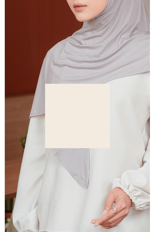 Naira Segitiga Instan Grey - Hijab Tencel Modal Micro 